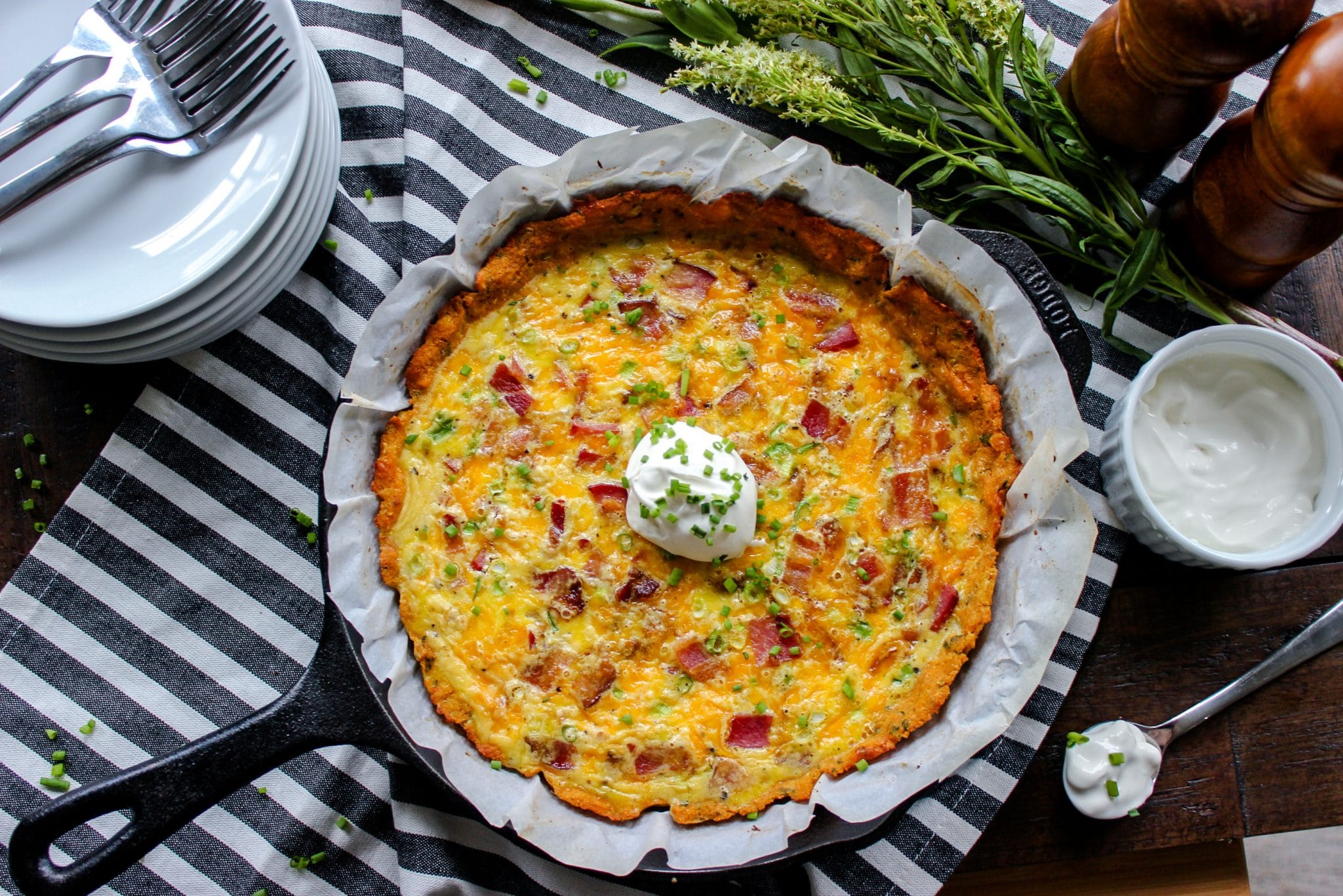 Cauliflower "Hash Brown" Breakfast Casserole