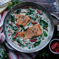 One Pan Keto Tuscan Salmon