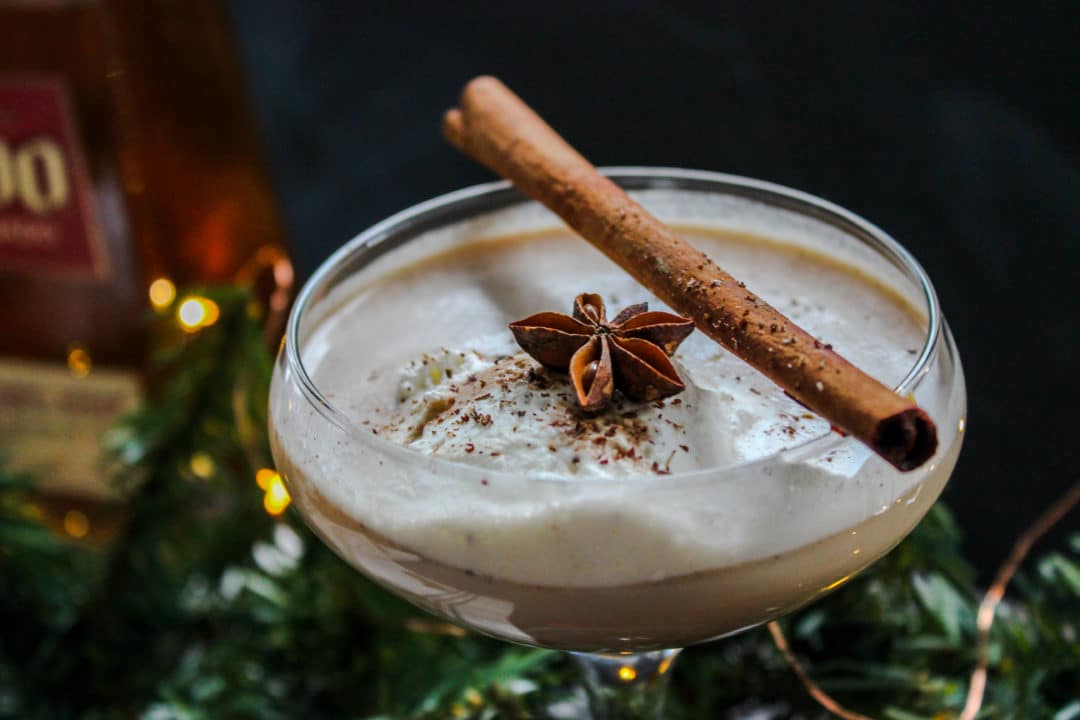 Smoked Horchata Eggnog Cocktail