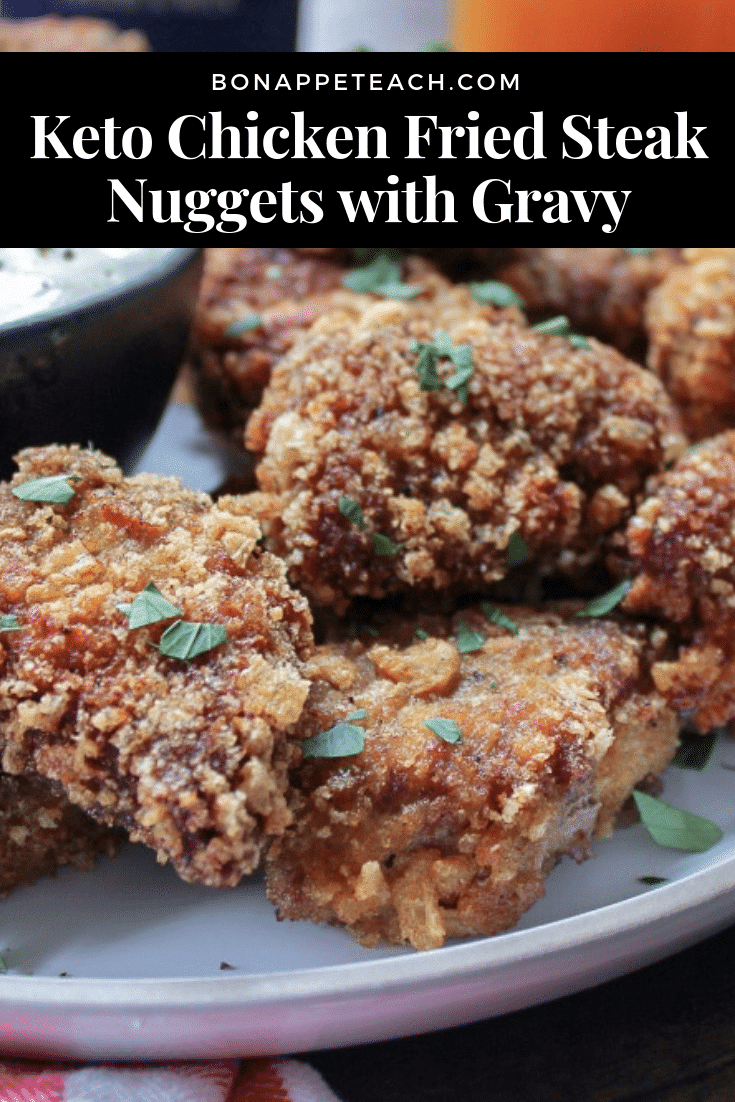 Keto Chicken Fried Steak Nuggets with Gravy - Bonappeteach