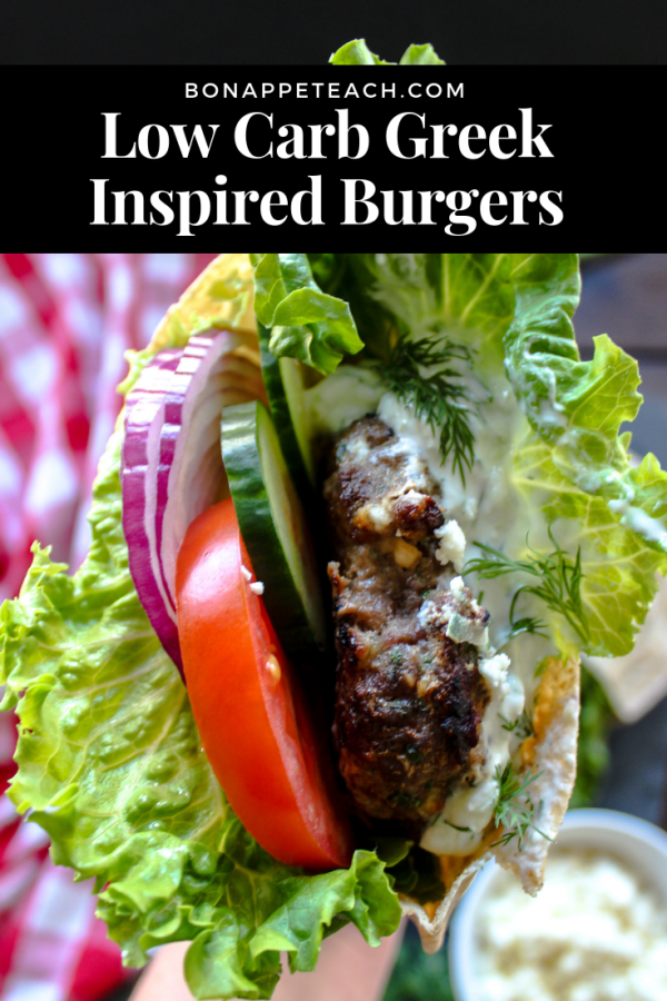 Low Carb Greek Inspired Burgers