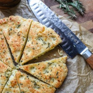 Easy Cast Iron Keto Focaccia Bread - Bonappeteach