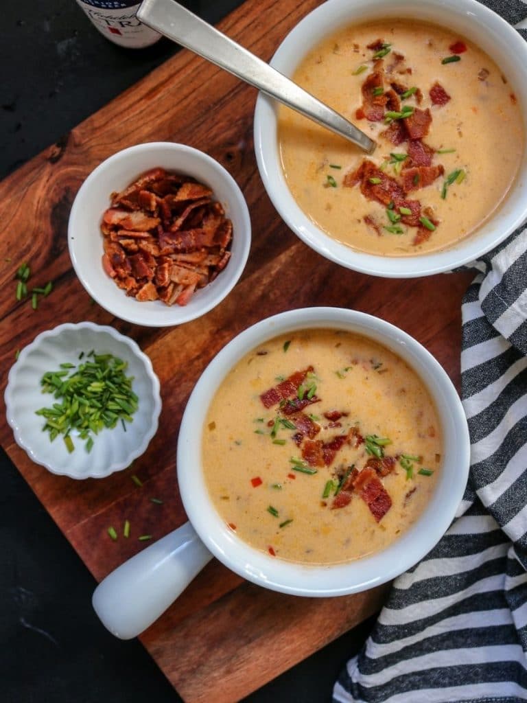 Low Carb Beer Cheese Soup