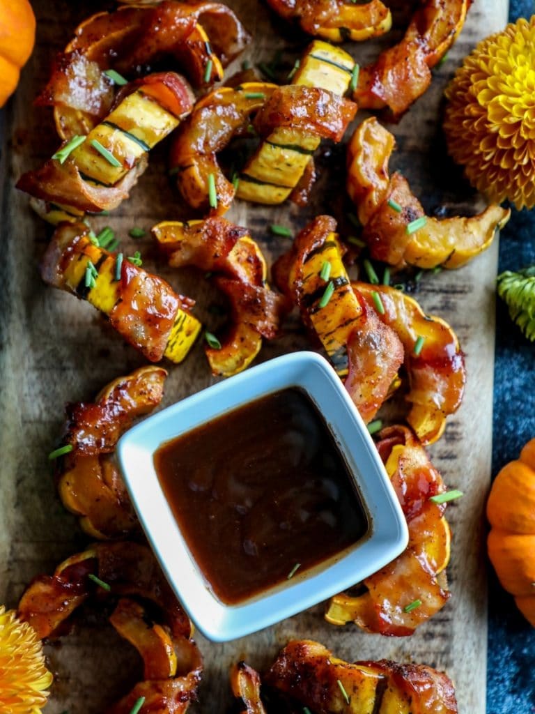 BBQ Bacon Wrapped Delicata Squash