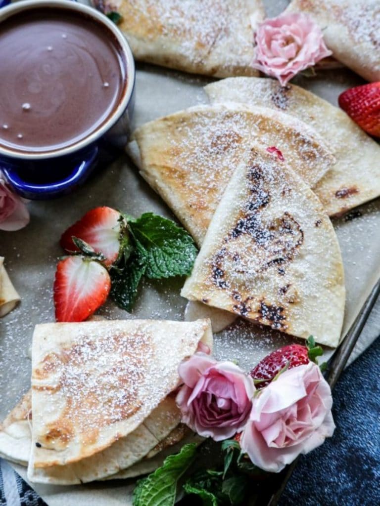 Strawberry Cheesecake Quesadillas