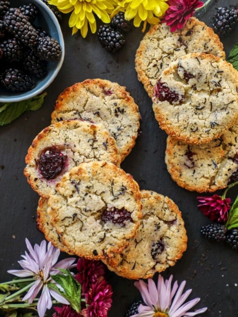 Blackberry Earl Grey Almond Flour Scones