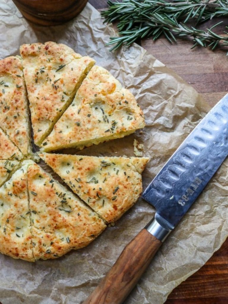 Easy Cast Iron Keto Focaccia Bread