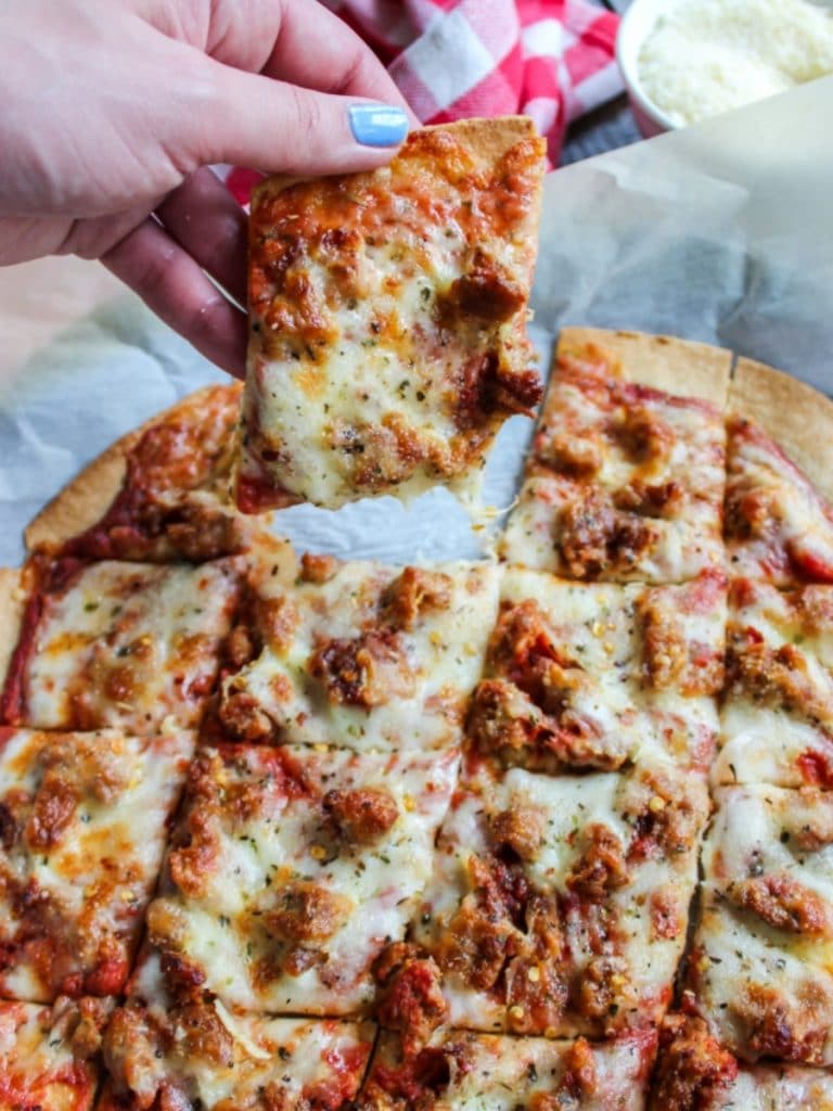 Keto Chicago Style Thin Crust Pizza