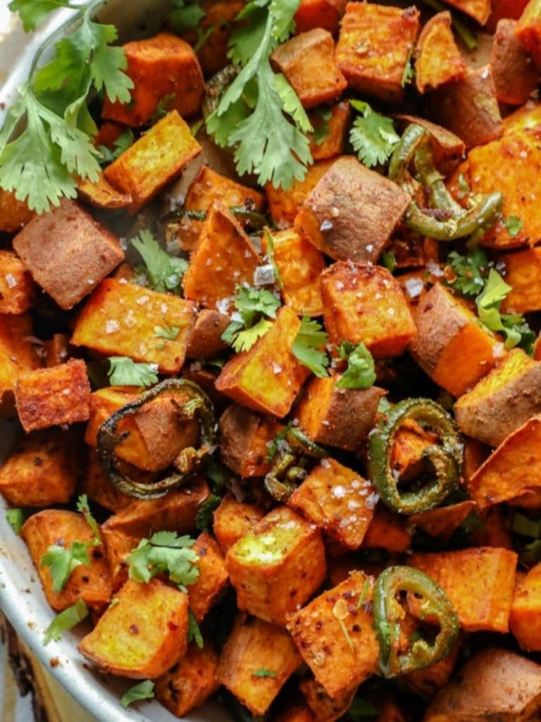 Spicy and Smoky Cumin Roasted Sweet Potatoes