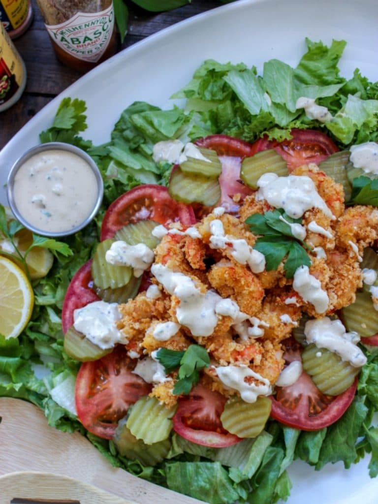 Low Carb Shrimp Po’ Boy Salad