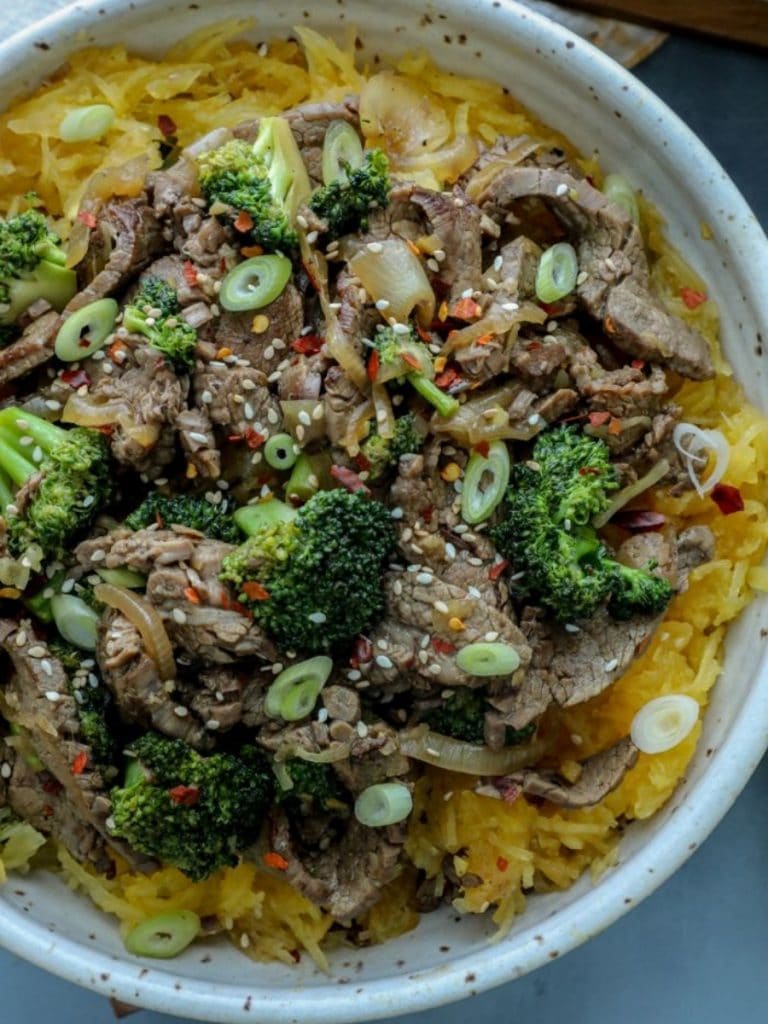 How To Make Beef and Broccoli with Spaghetti Squash