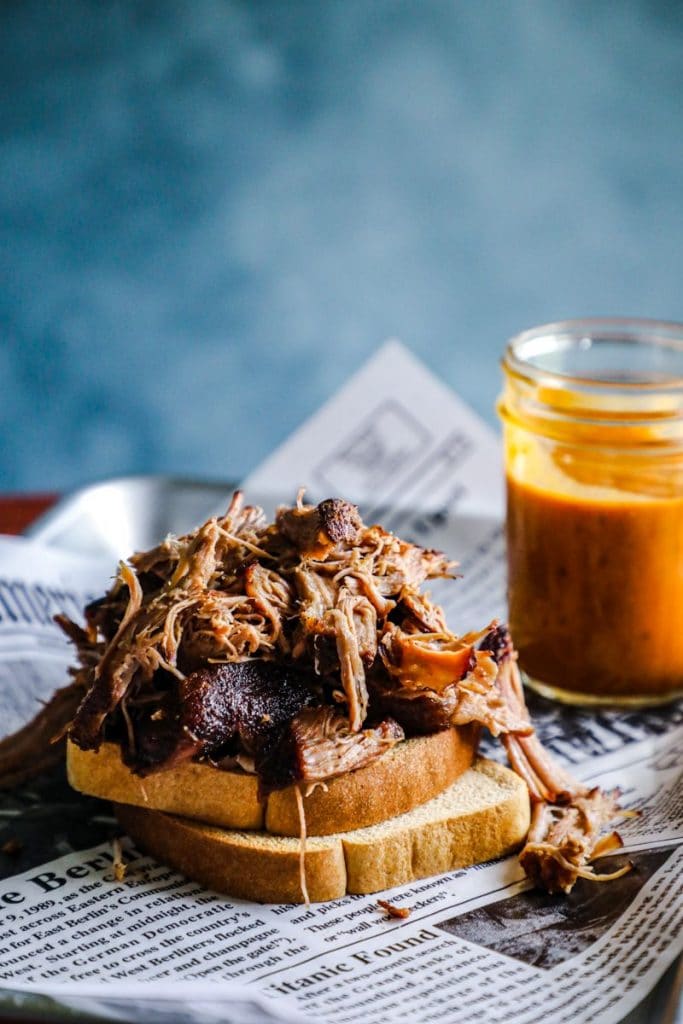 Pulled pork on toast