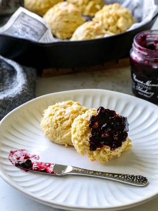 Almond Flour Biscuits with jam