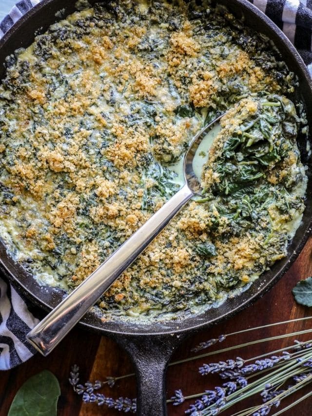 Creamed Spinach with Boursin Cheese