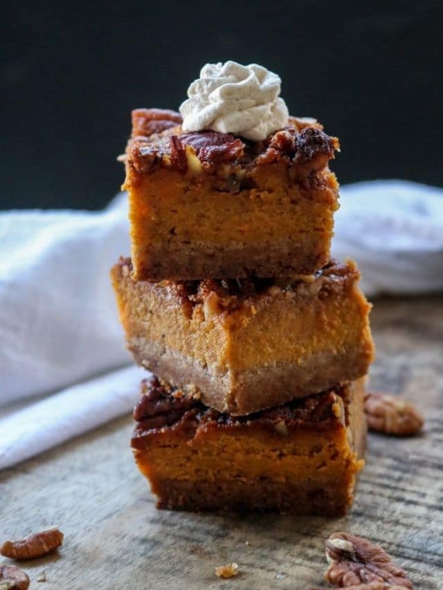 Low Carb Sweet Potato Pie Bars