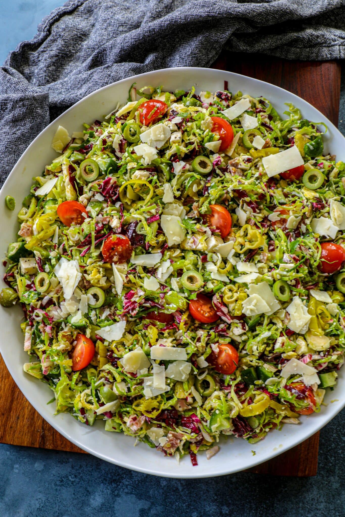 Italian Shredded Brussels Sprout Salad - Bonappeteach