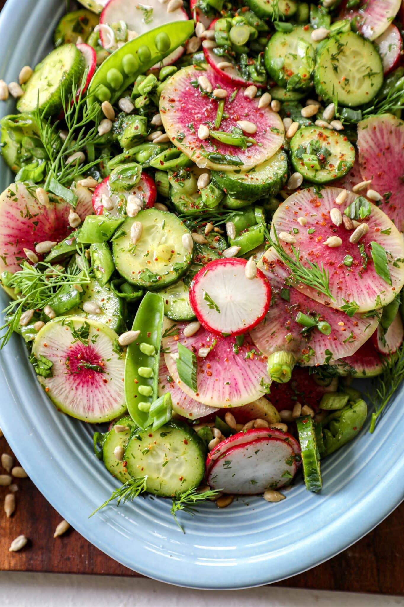 Keto Snap Pea and Radish Salad