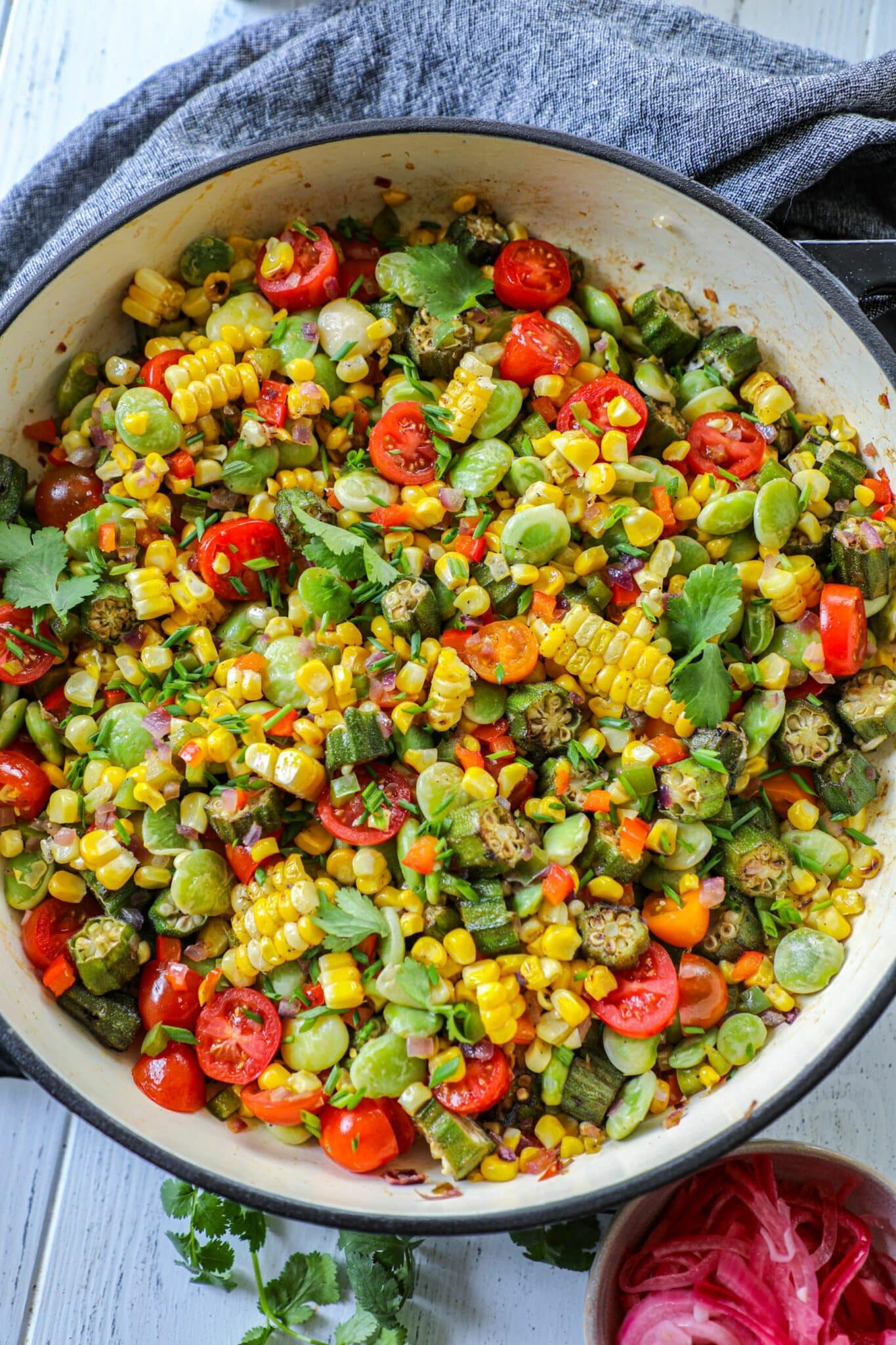 Grilled Succotash Recipe - Bonappeteach