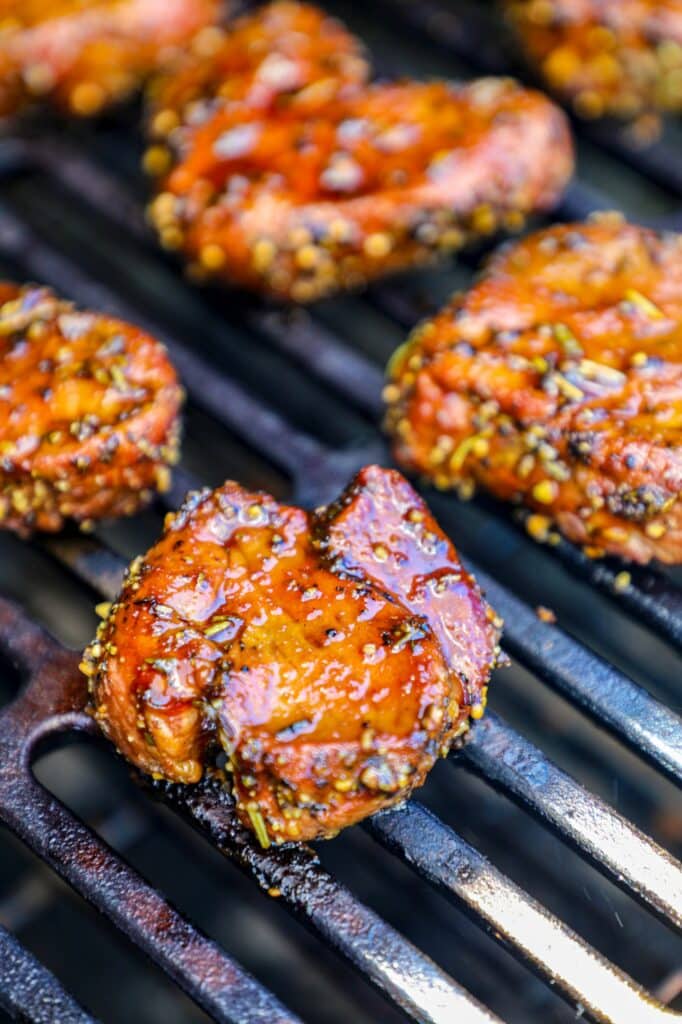 Pork tenderloins on the charcoal grill