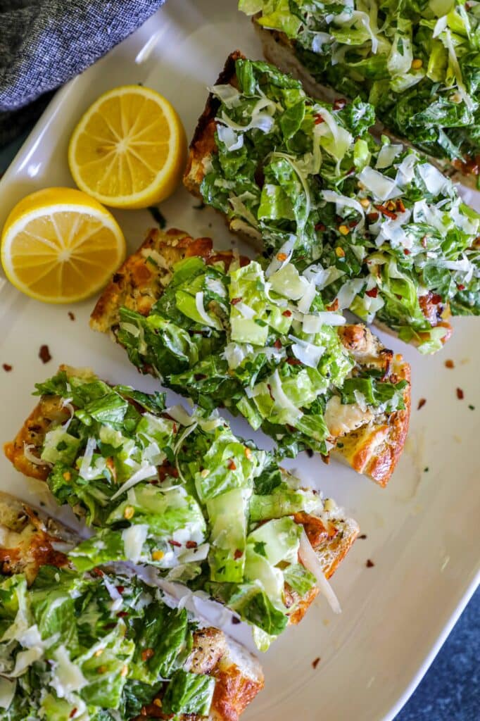 Chicken Caesar Garlic Bread