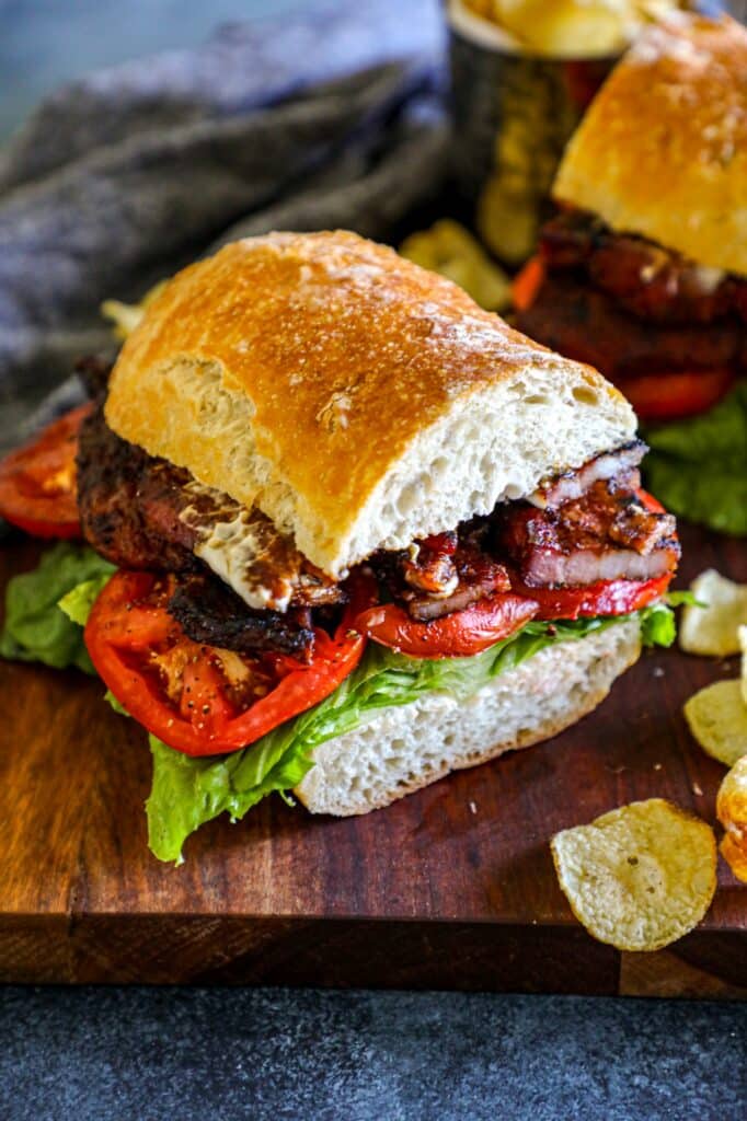 Pork Belly Sandwich Recipe (PBLT)