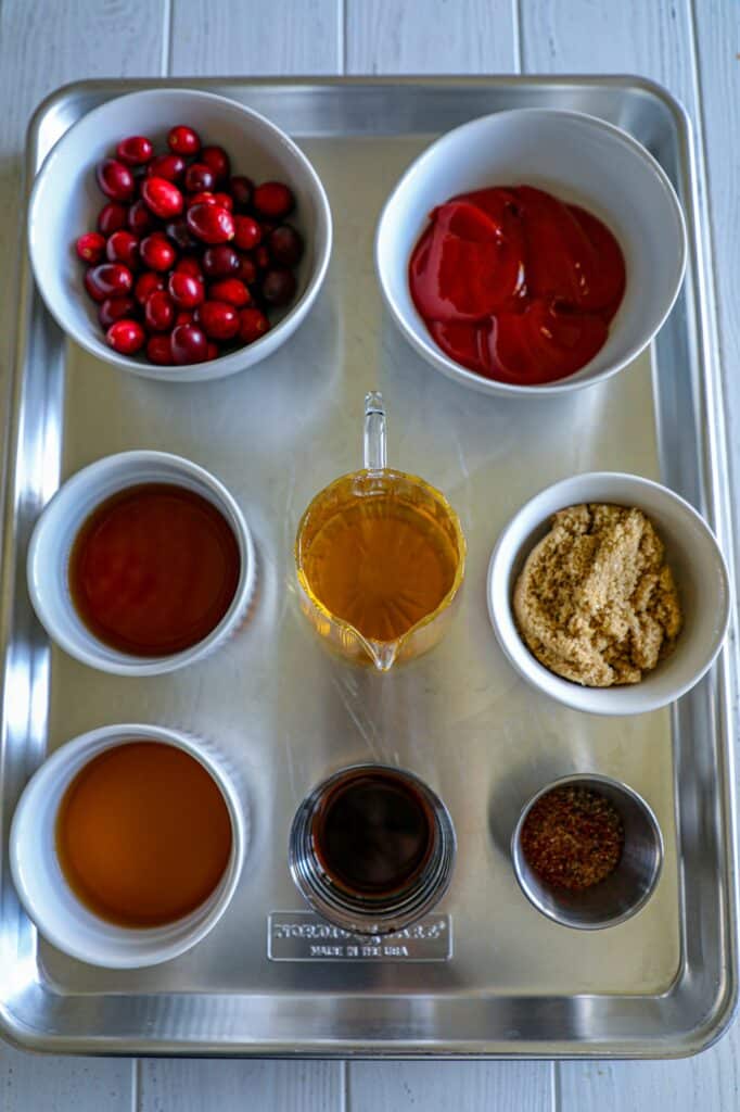 Cranberry BBQ Sauce ingredients