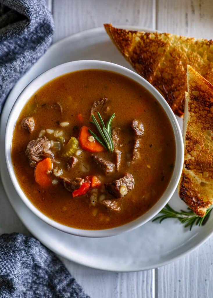 Dutch Oven Beef Barley Soup Recipe