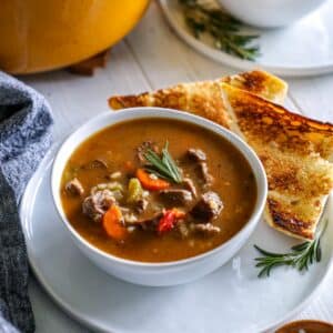 Dutch Oven Beef Barley Soup Recipe