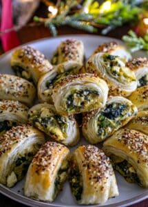 Spinach Artichoke Puff Pastry Bites